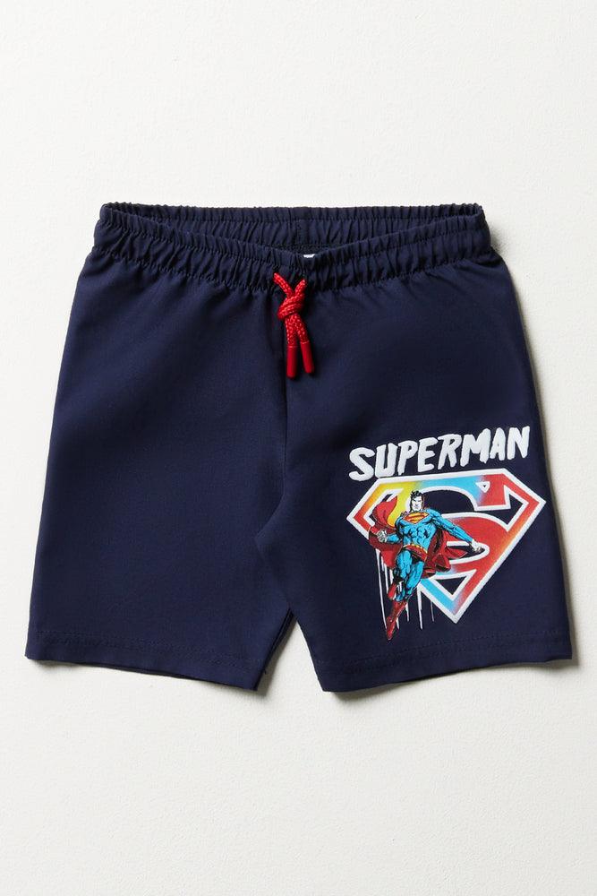 Superman Swim Shorts Navy Ackermans