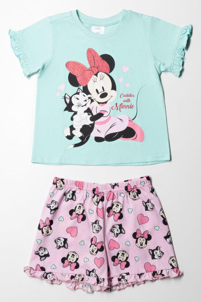 Minnie Mouse Short Set Pink Uncategorized Ackermans