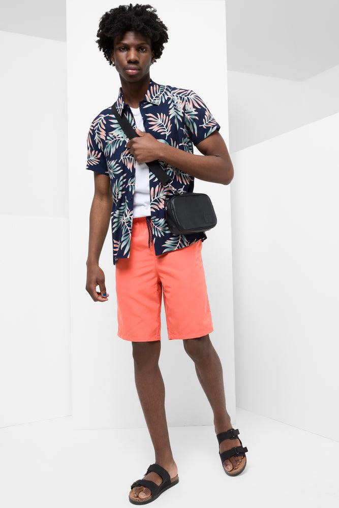 Coral swim shorts top