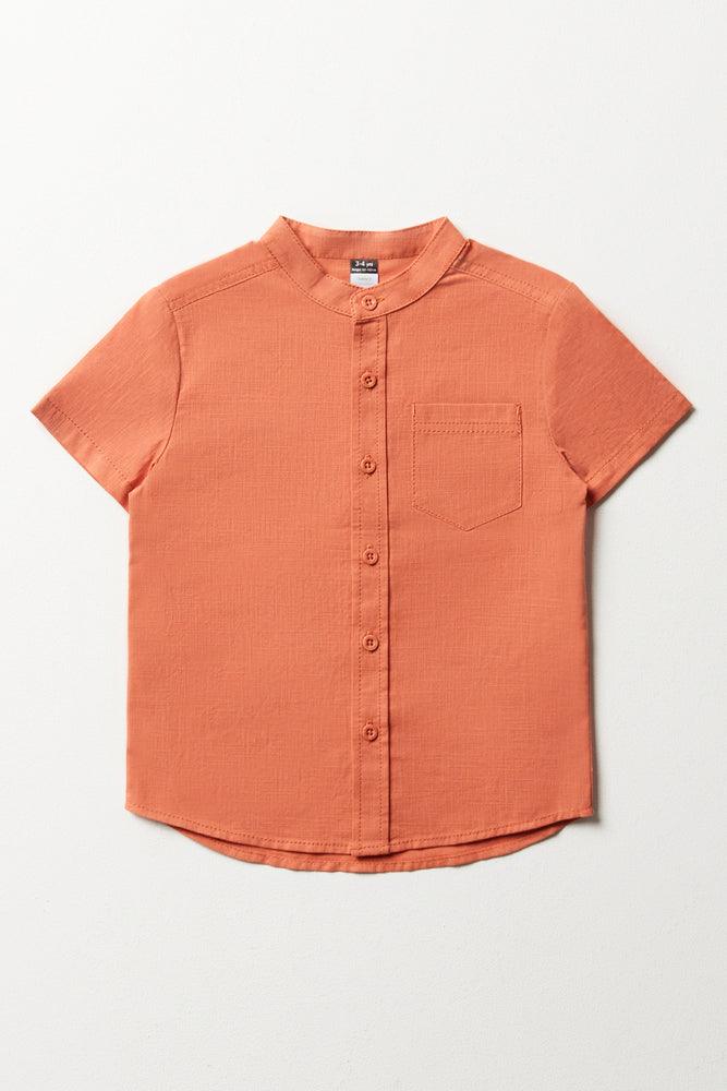 Orange button up shirt shop