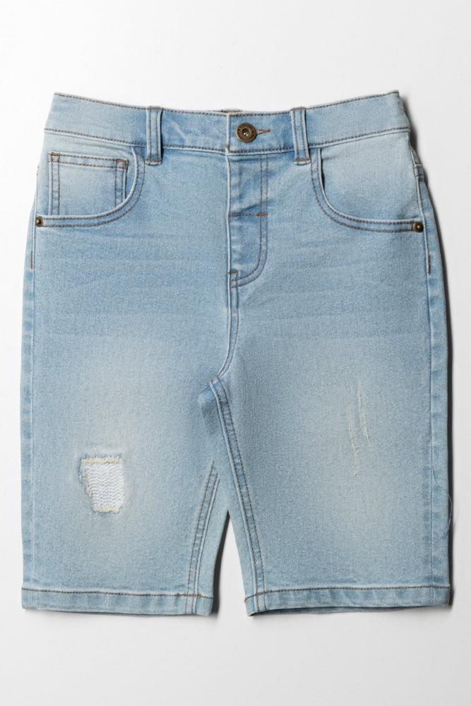 Ripped Denim Shorts Blue Bottoms Jeans Ackermans