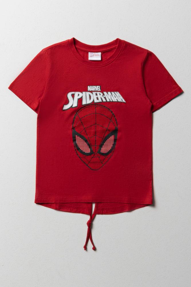 Spider Man Tuxedo Short Sleeve T Shirt Red Tops T Shirts Ackermans