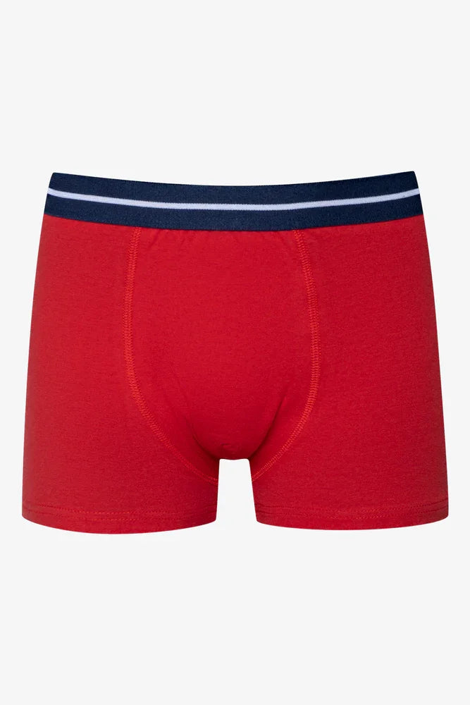 3 Pack Knit Boxer Red And Navy