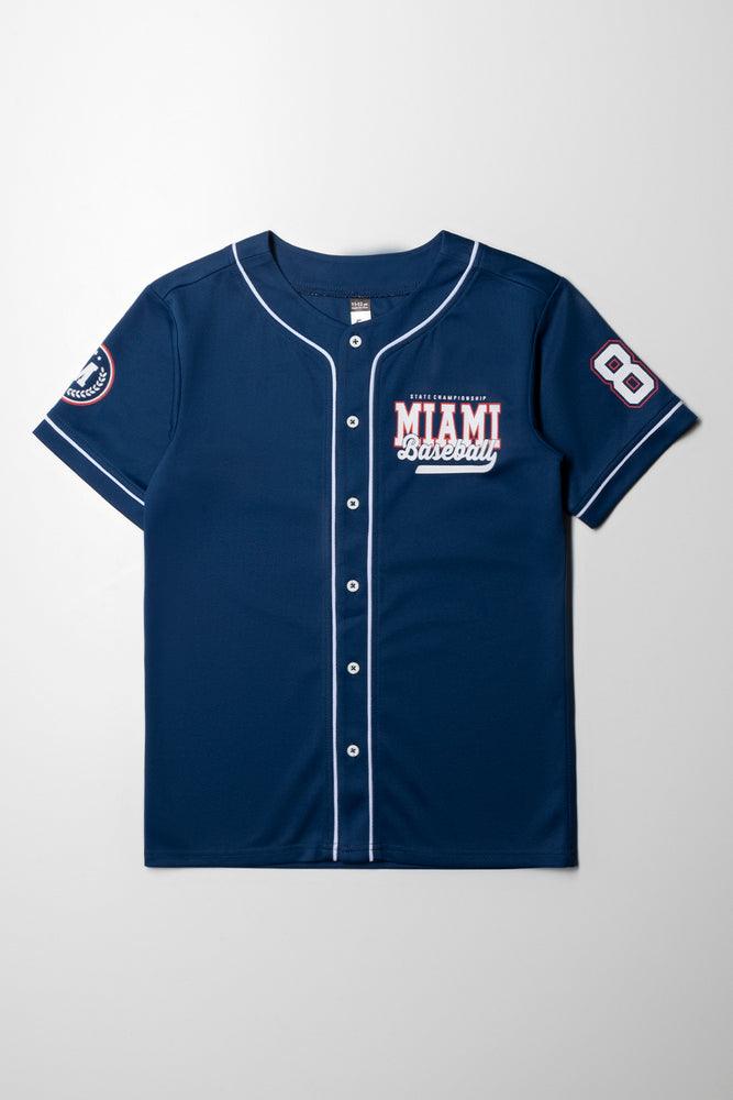 Baseball Short Sleeve Shirt Navy Tops T Shirts Ackermans