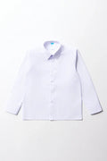 Boys School Long Sleeve Collar Shirt White Toughees