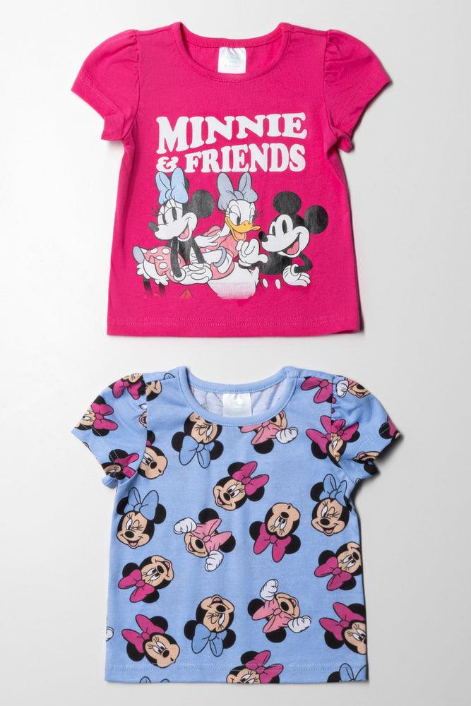 Minnie Mouse And Friends 2 Pack T Shirt Pink Ackermans