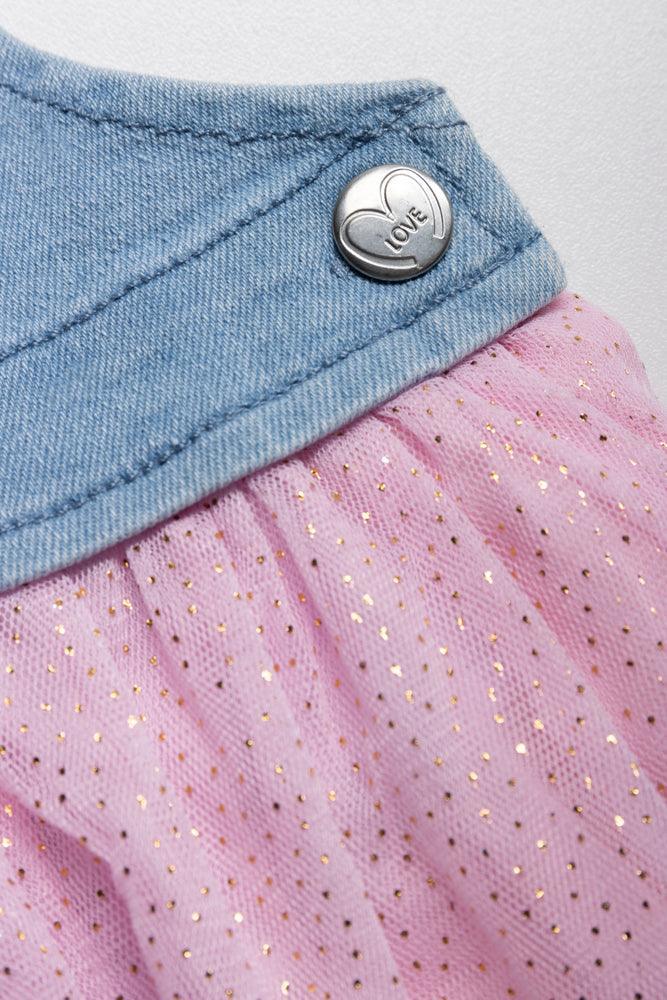 Unicorn Mesh Pinafore Set Pink (2)