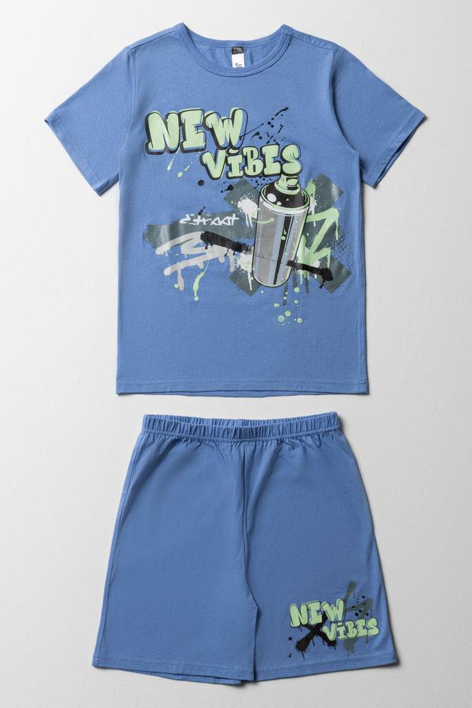 Graffiti Pyjamas Blue Ackermans