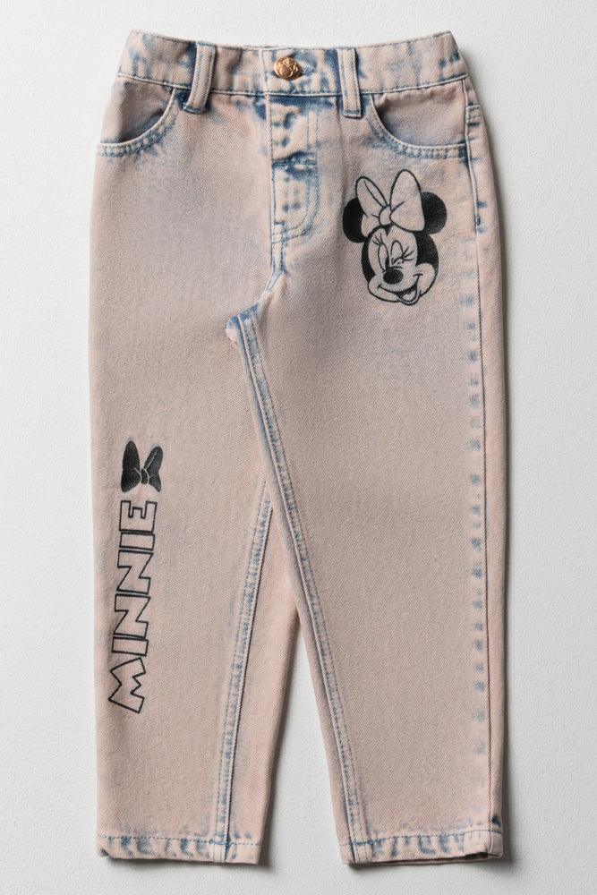 Minnie Mouse Mom Denim Jeans Light Blue Ackermans