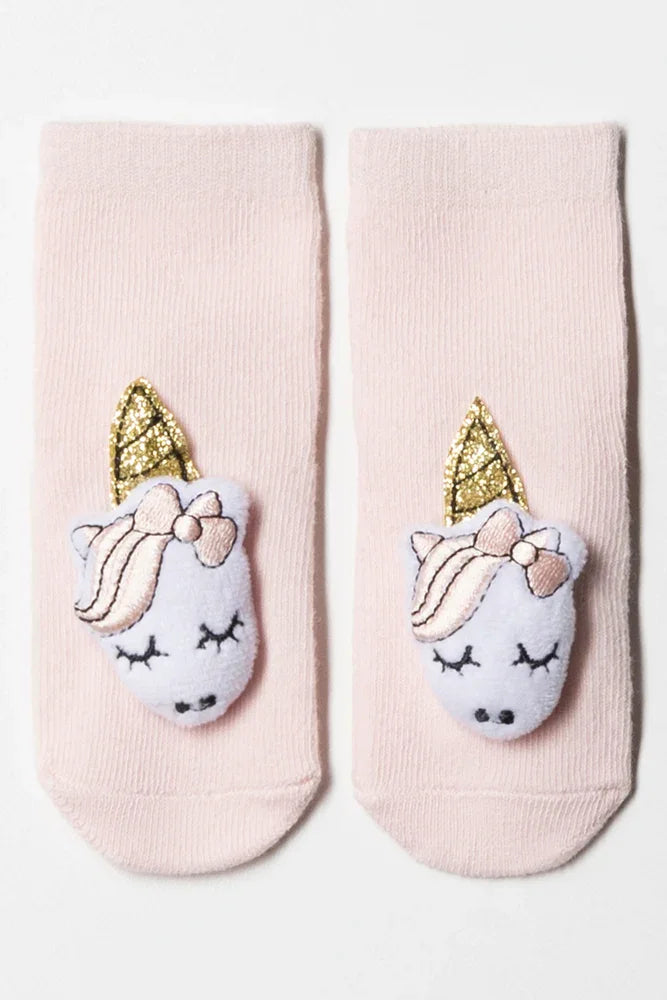 Unicorn Novelty Sock Pink