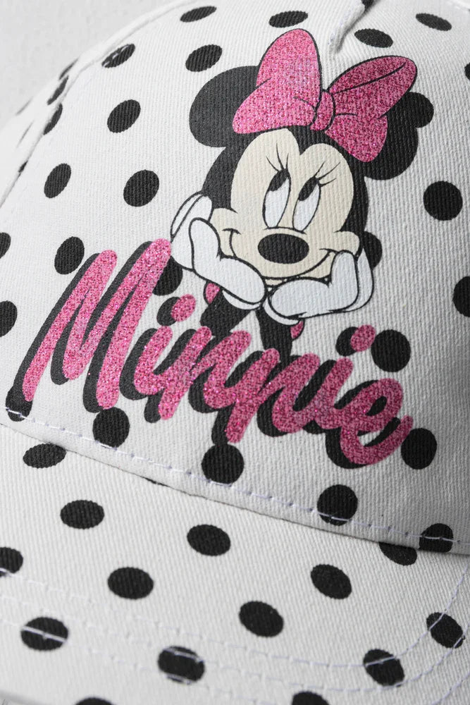 Minne Mouse Polka Dot Cap Black And White