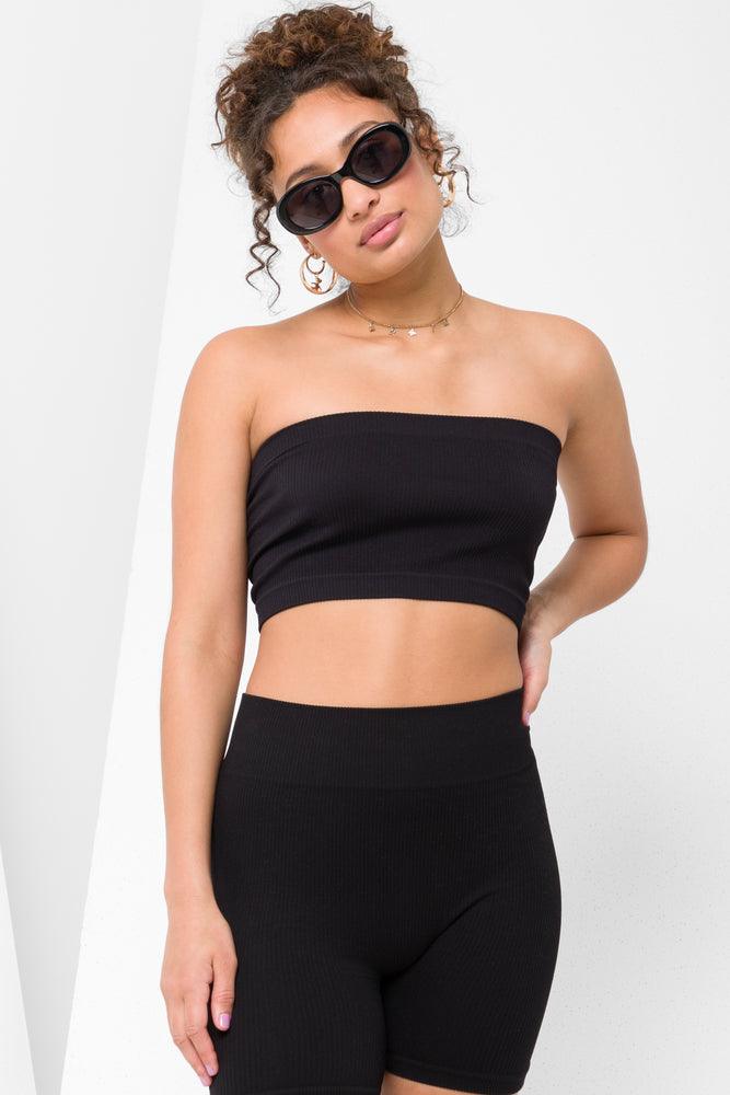 Seamless Tube Top Black Ackermans