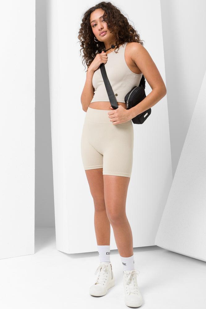 Beige cycling shorts shop