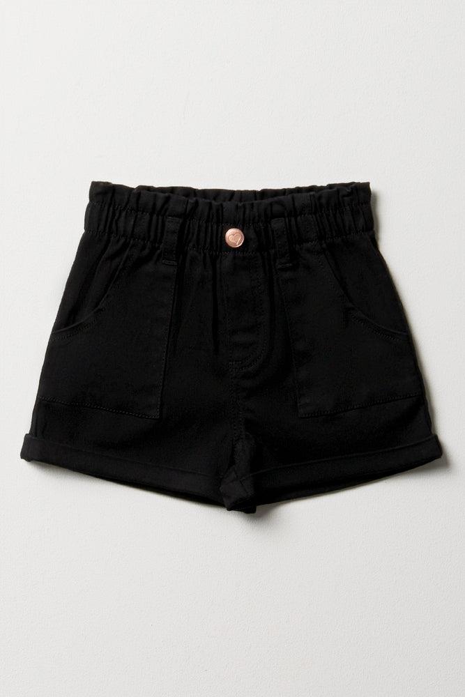 Toddler black denim shorts cheap