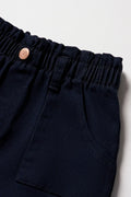 Pull On Denim Shorts Dark Blue (1)