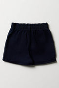 Pull On Denim Shorts Dark Blue (2)