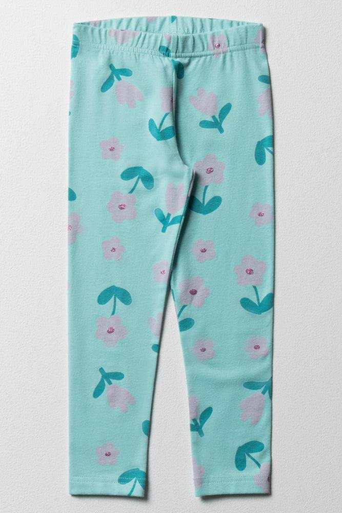 Floral Leggings Aqua Bottoms Jeans Ackermans