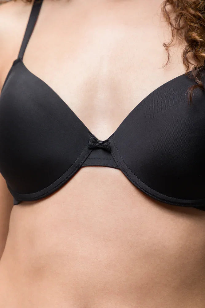 2 Pack T-Shirt Bras Black & Natural (4)