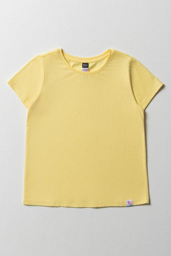 Short Sleeve T Shirt Yellow Tops T Shirts Ackermans