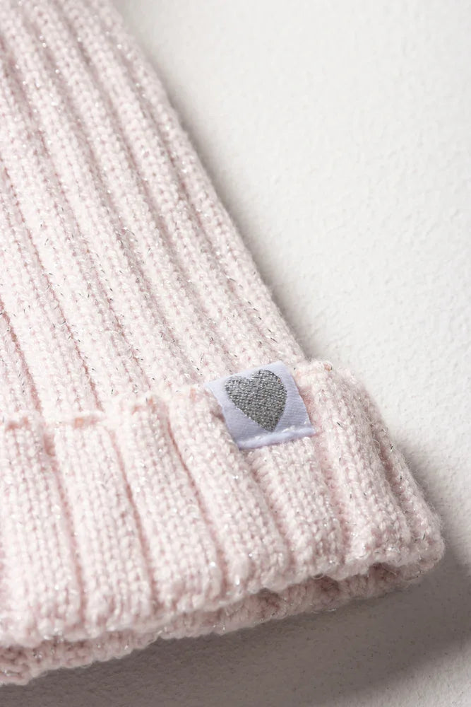 Pom-Pom Hat And Gloves Set Girls Pink