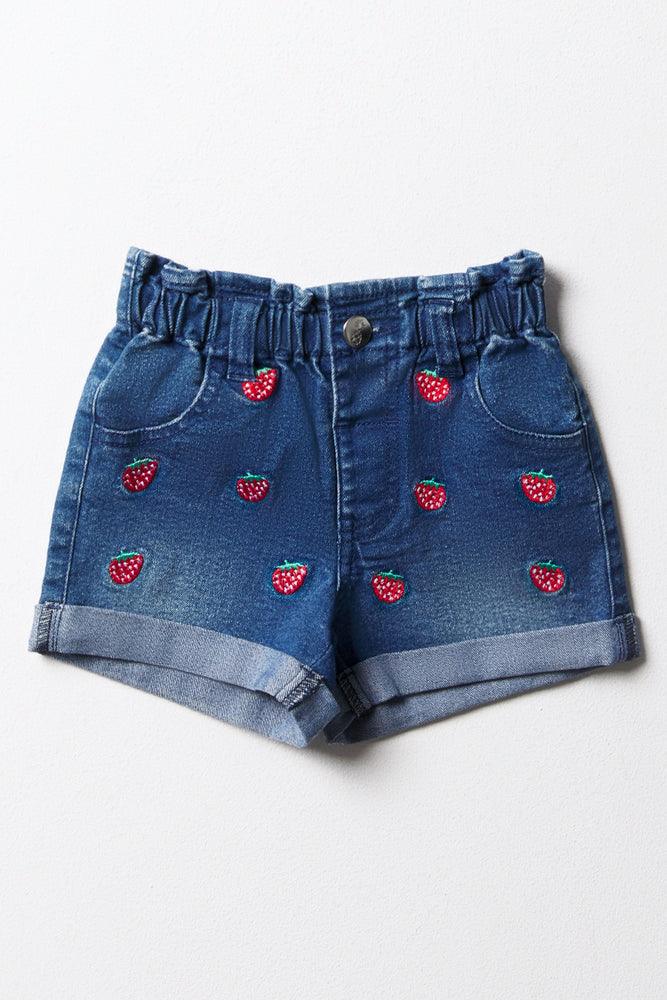 Strawberry Paperbag Shorts Blue Ackermans