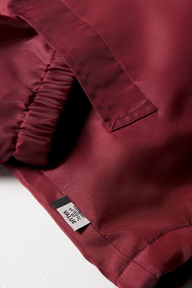 Unisex School Rain Jacket Maroon (2)