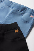 2 Pack Jeggings Black & Blue (1)