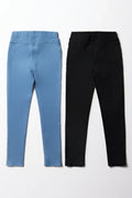 2 Pack Jeggings Black & Blue (2)