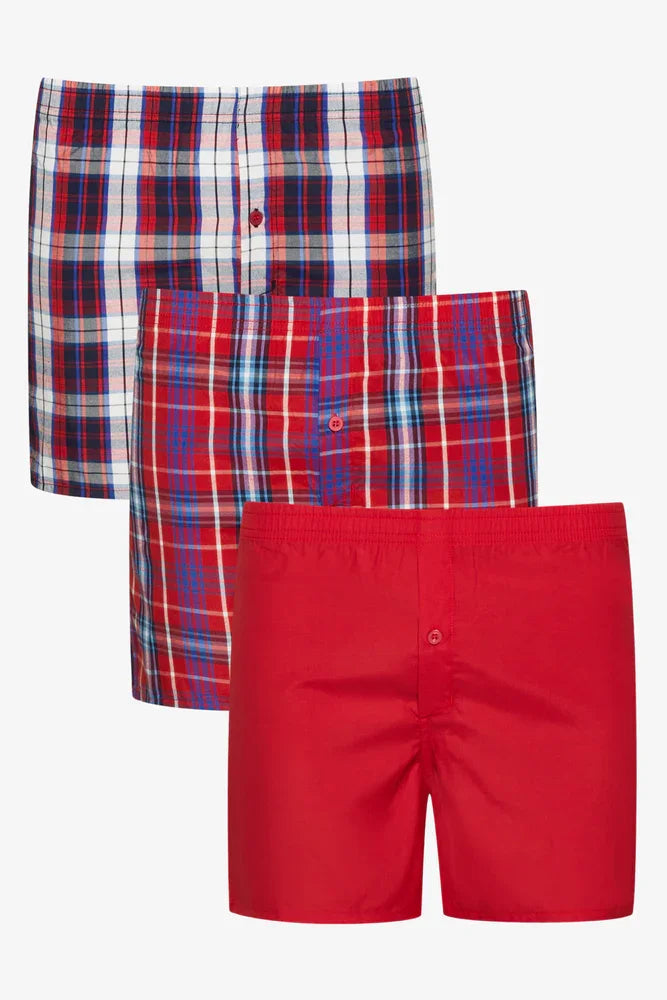 3 Pack Boxers Red