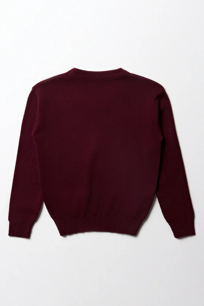 Unisex School Long Sleeve Jersey Maroon (3)