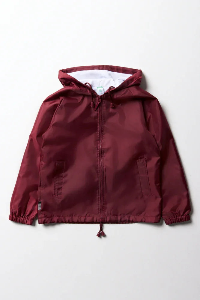 UNISEX RAIN JACKET MAROON PRIMARY