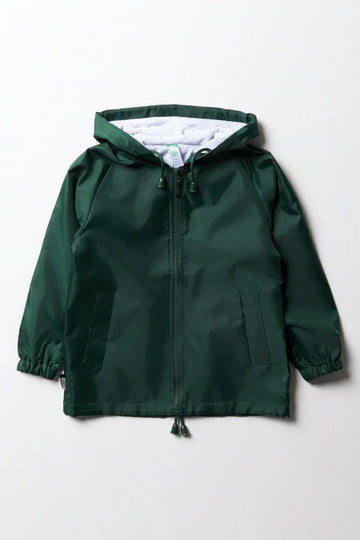UNISEX RAIN JACKET BOTTLE GREEN PRIMARY