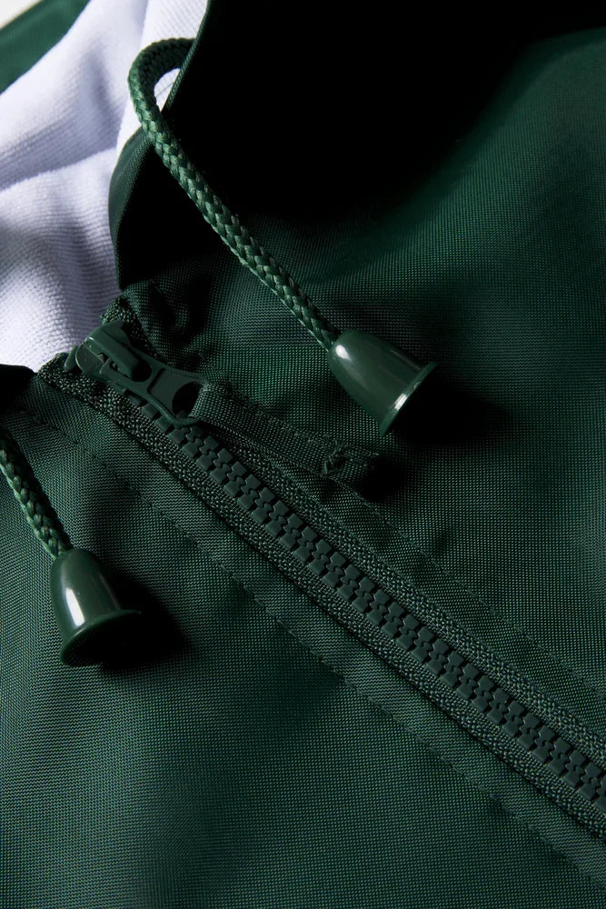 UNISEX RAIN JACKET BOTTLE GREEN PRIMARY (3)