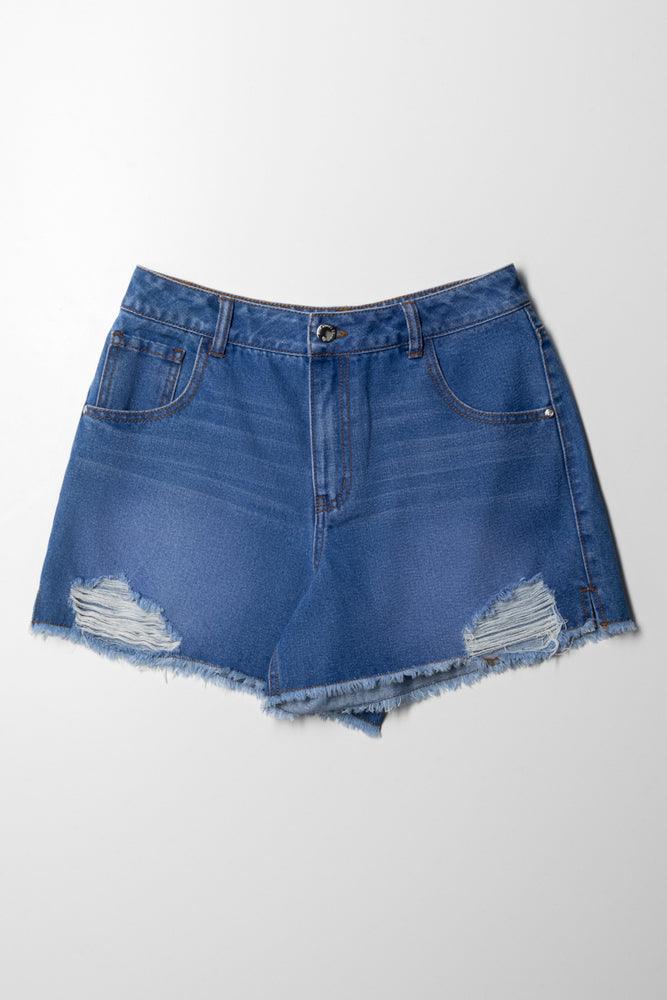Denim Shorts Blue Bottoms Jeans Ackermans