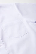 Unisex School Short Sleeve Collar Shirt White (3)