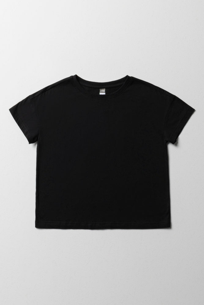 Basic black t shirt on sale