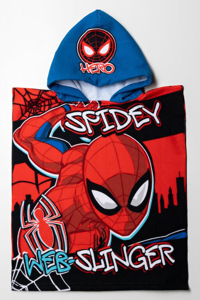 Spider Man Hooded Towel Blue Towels Ackermans