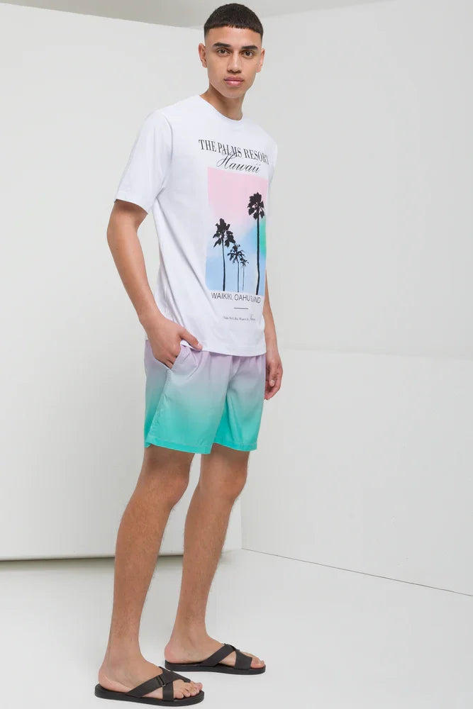 Palm Tree Short Sleeve T-Shirt White