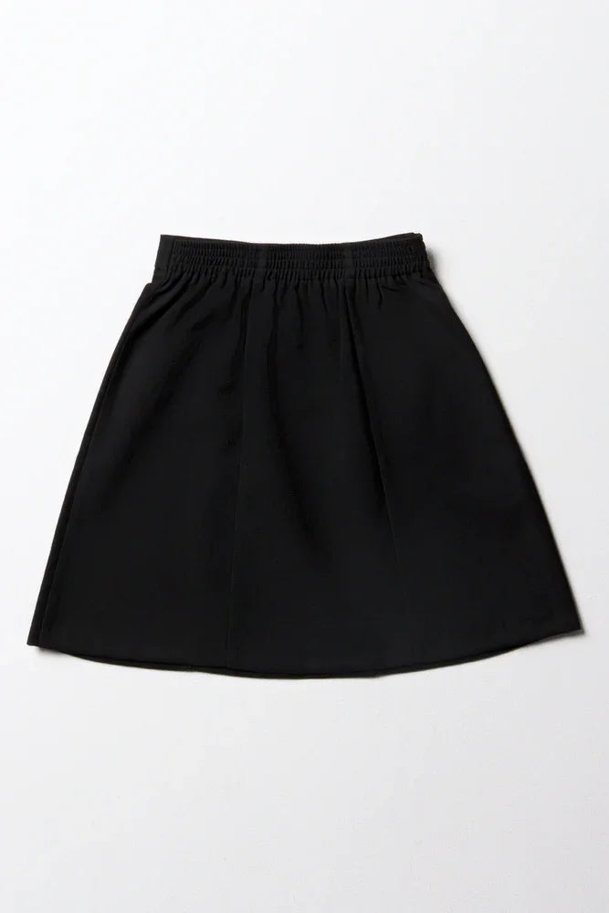 Girls School Skirt Black (2)
