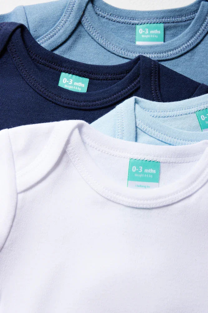 4 Pack Long Sleeve Bodyvests Blue (1)