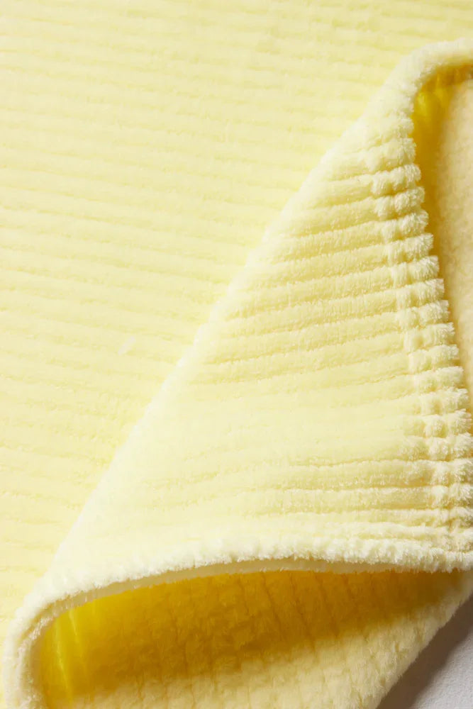 Rib Waffle Blanket Yellow (1)