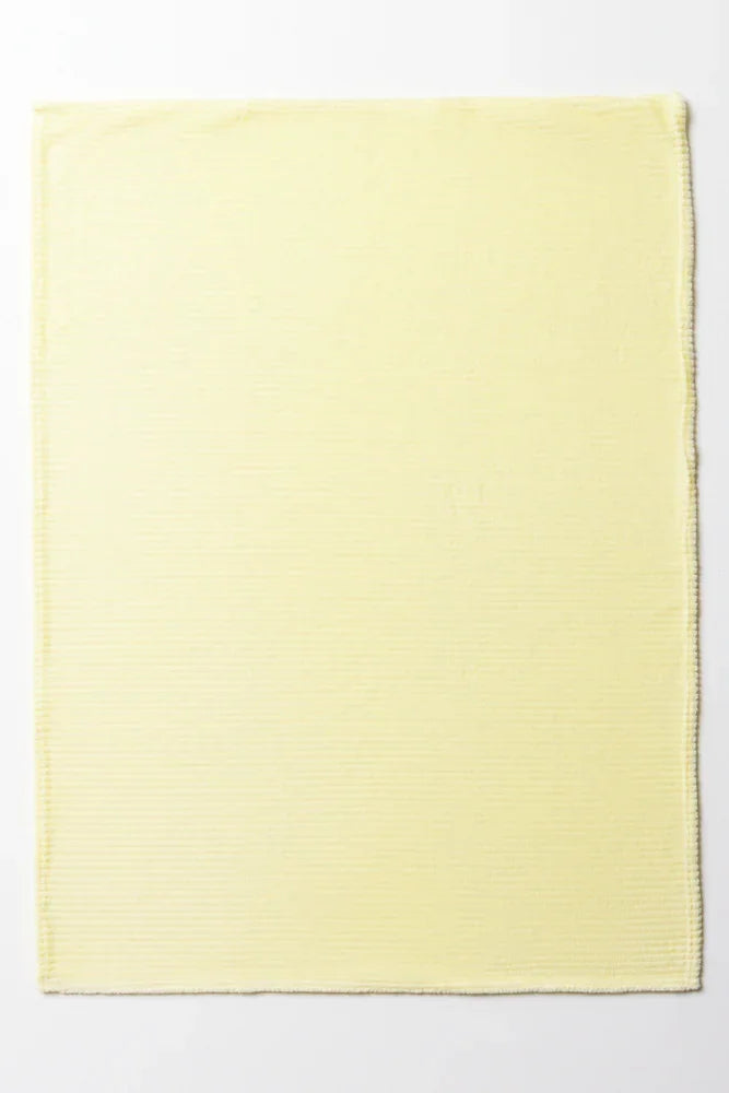 Rib Waffle Blanket Yellow (2)