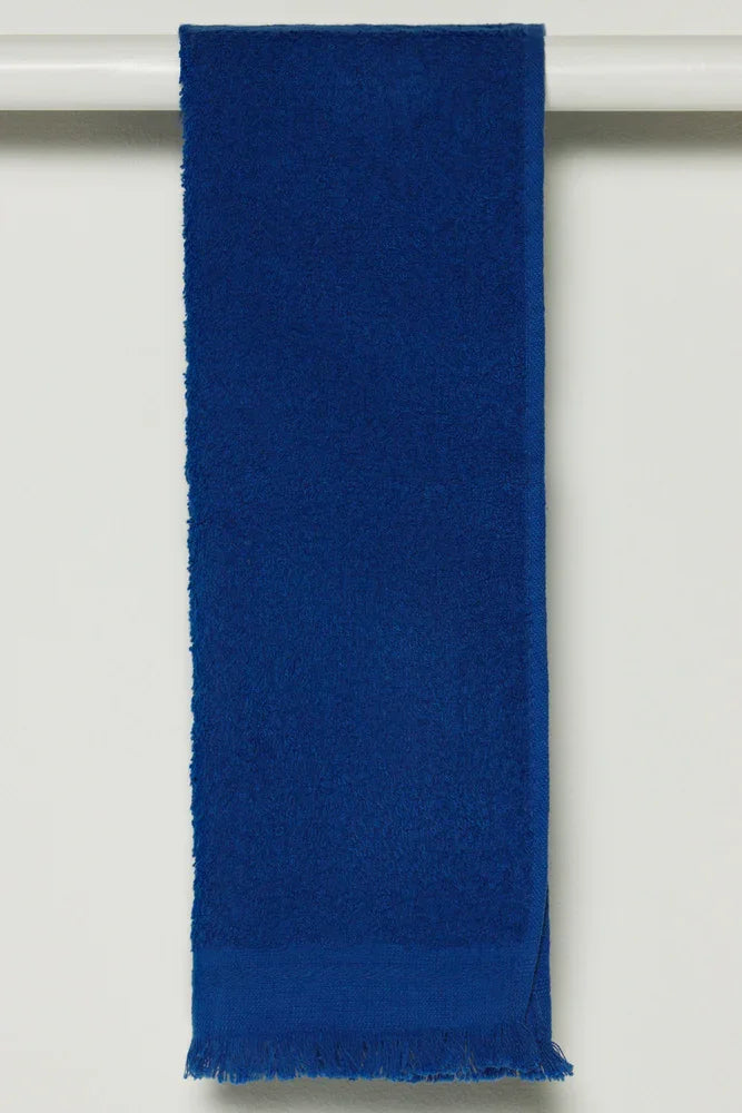Fringed Guest Towel Blue