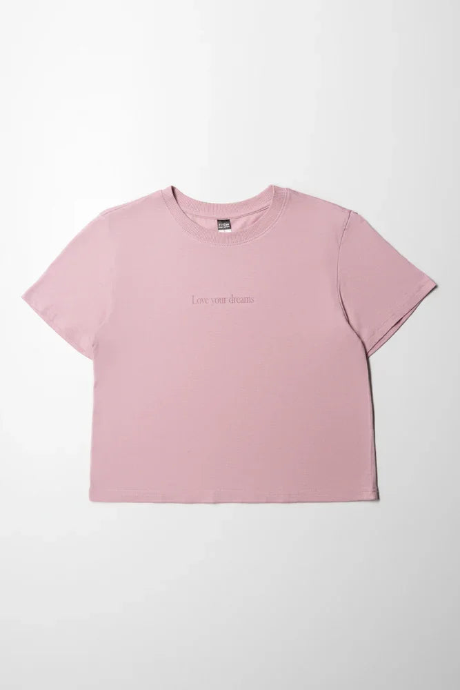Regular Fit Boxy T-Shirt Pink