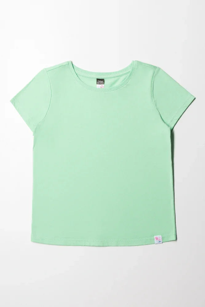 Plain Short Sleeve T-Shirt Spring Bud