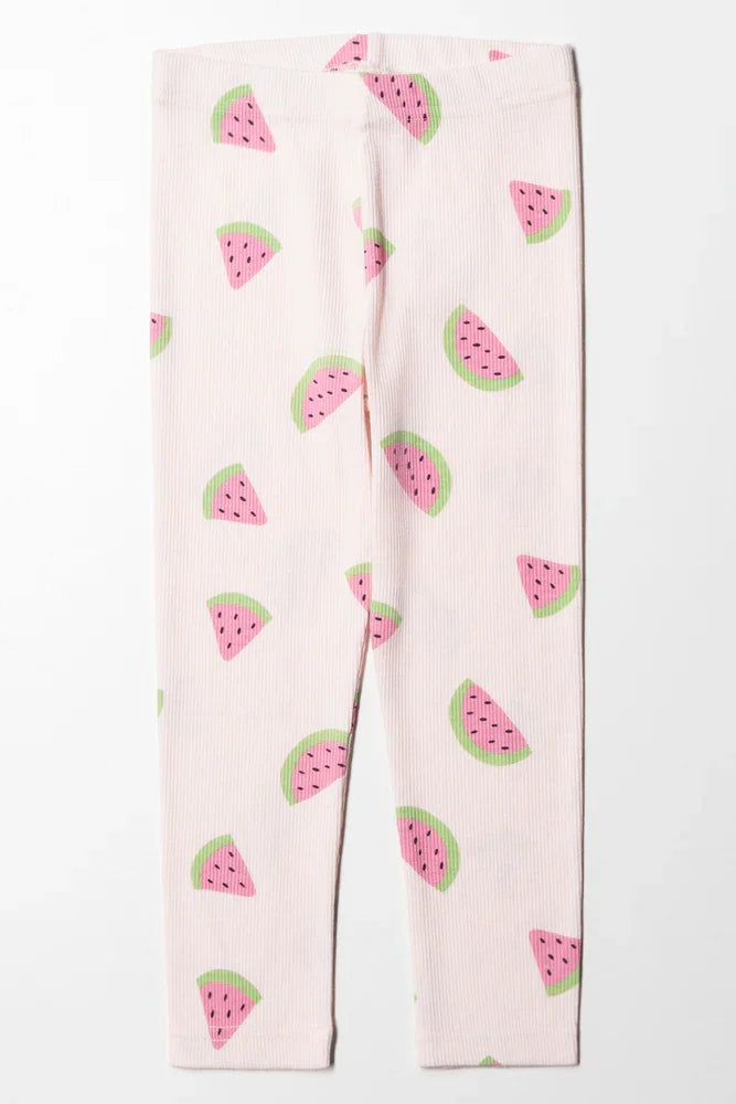 Glitter Watermelon Legging Light Blue