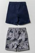 2 Pack Shorts Navy & Grey (2)
