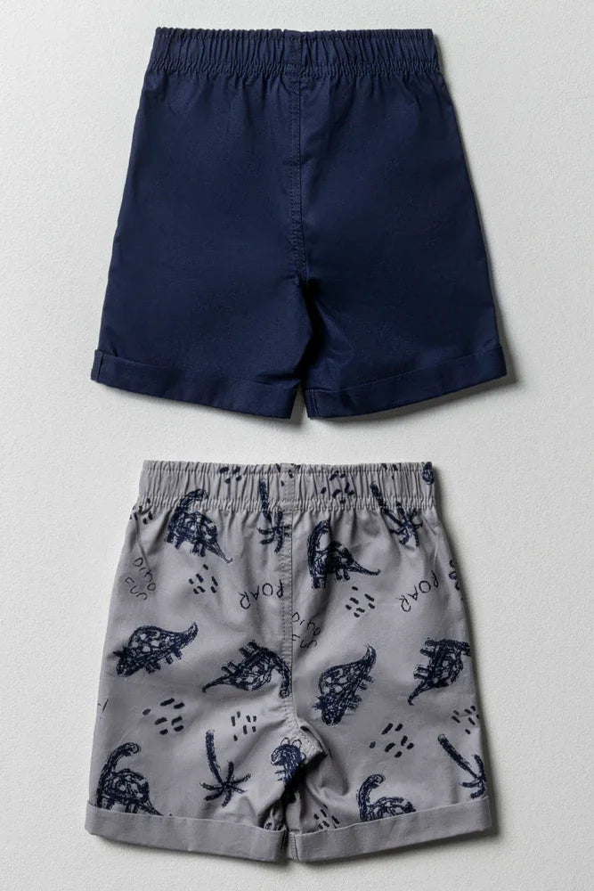 2 Pack Shorts Navy & Grey (2)