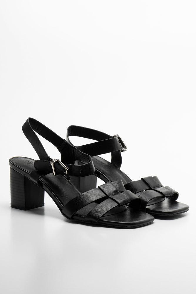 Block Heel Sandal Black Heels Ackermans