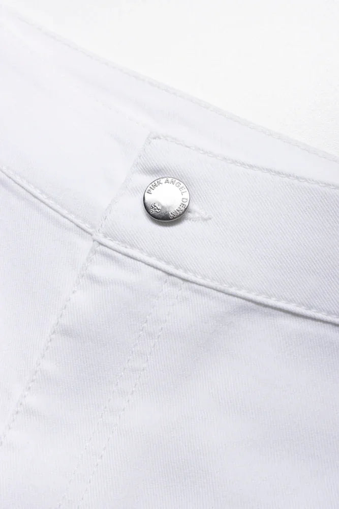 Tube Denim Jeans White